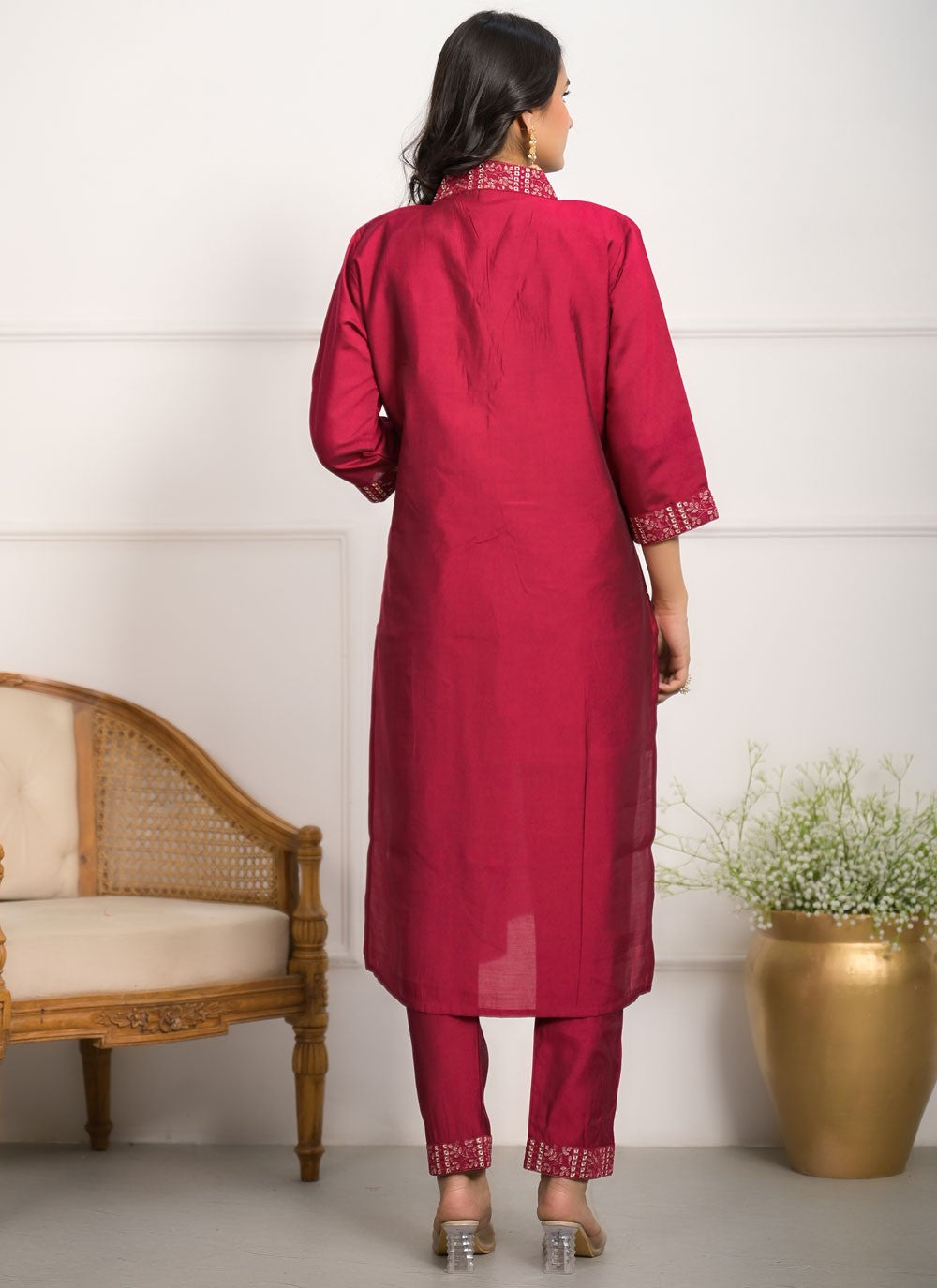 Chanderi Salwar Suit - T3904