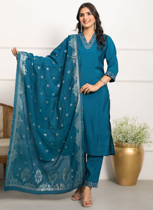 Chanderi Salwar Suit - T3904