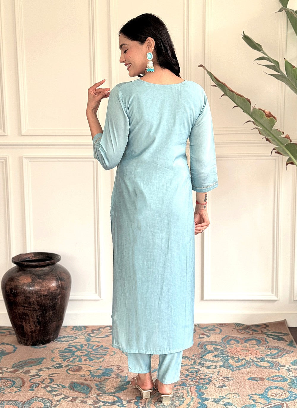 Chanderi , Viscose Salwar Suit - T3608