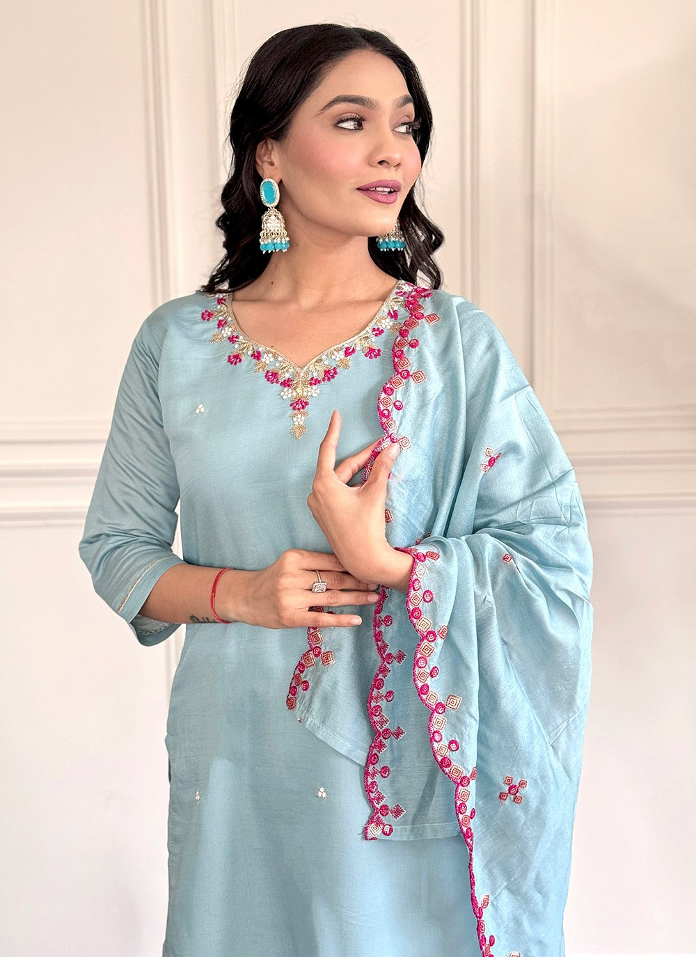 Chanderi , Viscose Salwar Suit - T3608