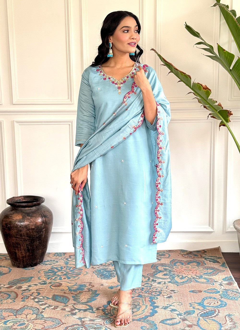 Chanderi , Viscose Salwar Suit - T3608