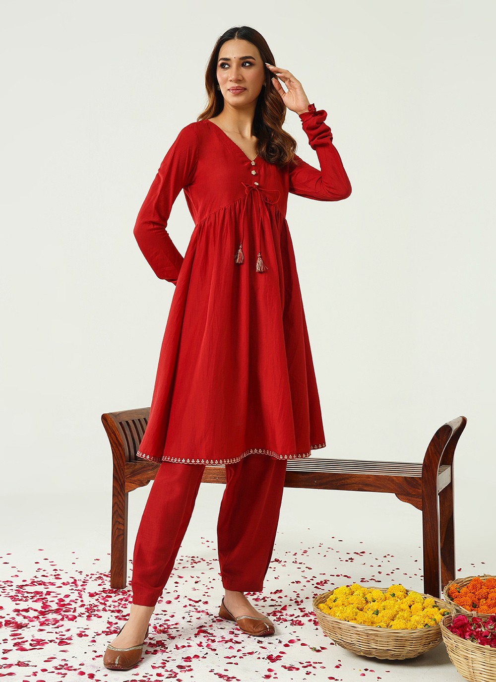 Embroidered Silk Blend Salwar Suit - T4545