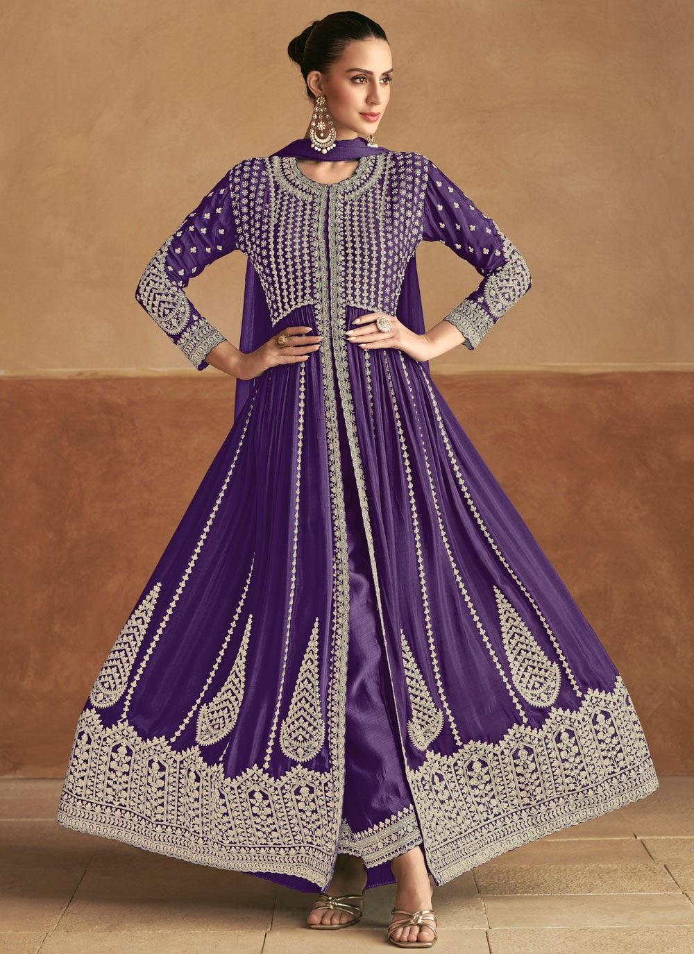 Chinon Salwar Suit - T3786