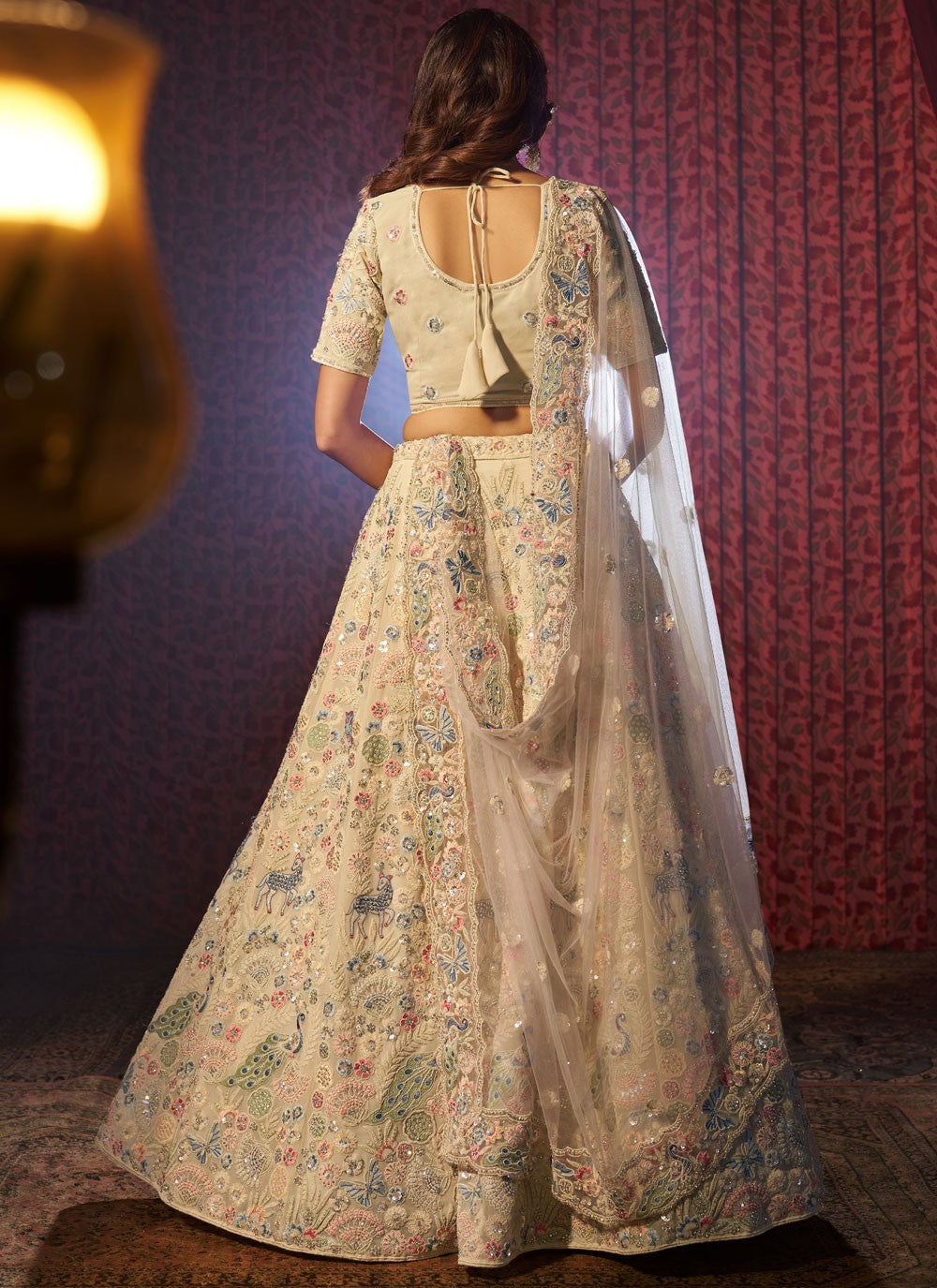 Cutdana Silk A - Line Lehenga - L2970