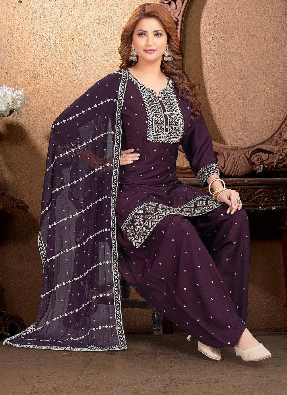 Silk Salwar Suit - T2633