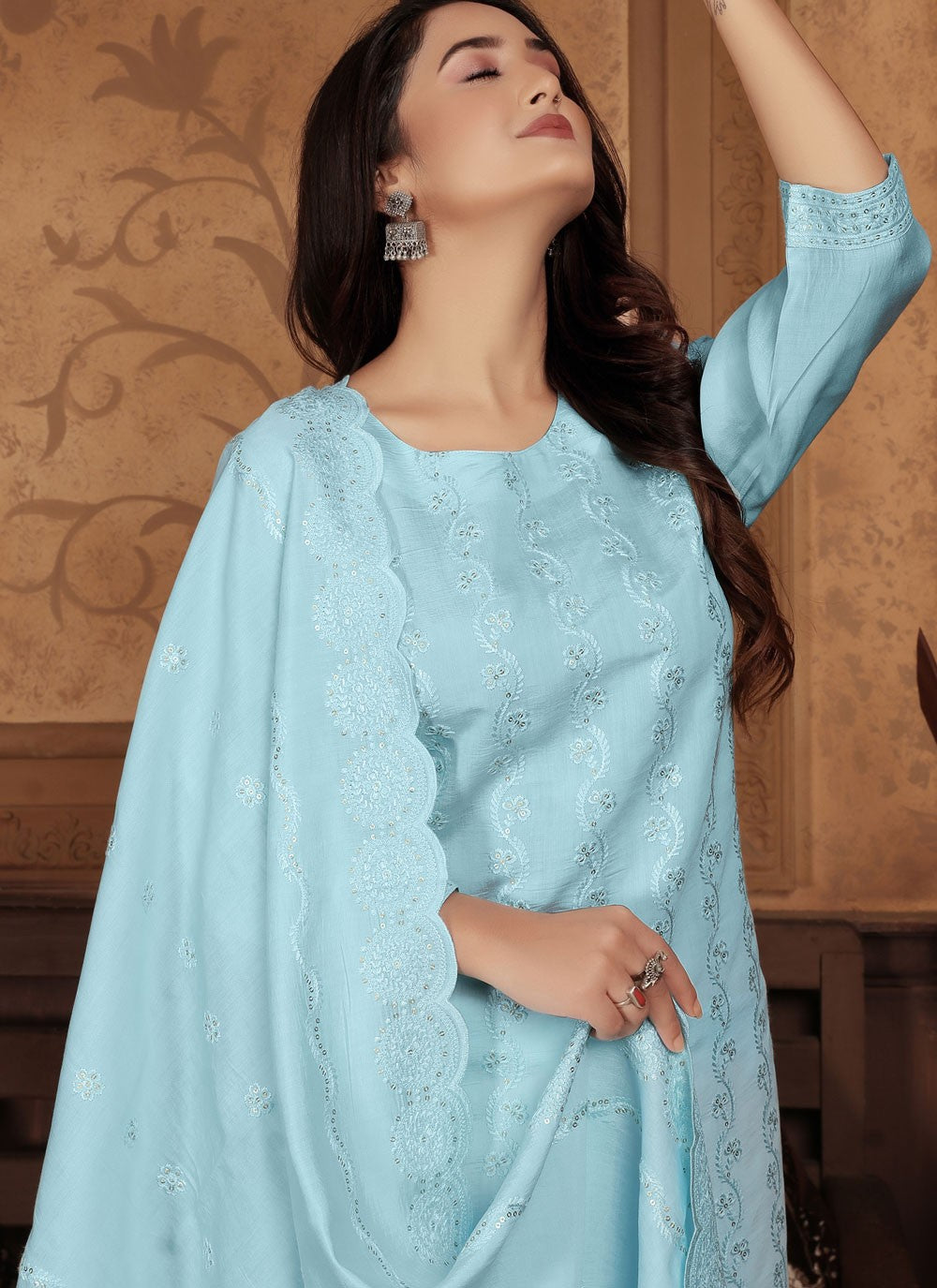 Chanderi Salwar Suit - T3775