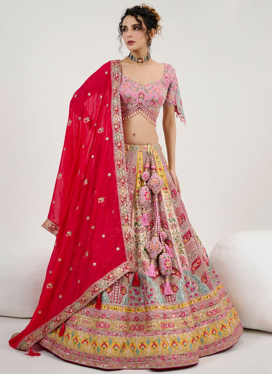 Embroidered Silk Readymade Lehenga Choli - L2801