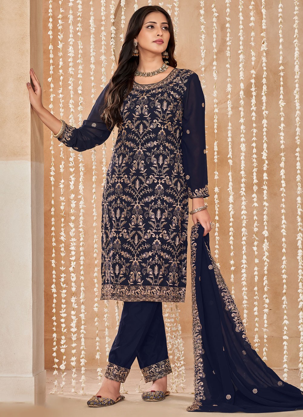 Faux Georgette Salwar Suit - T3280