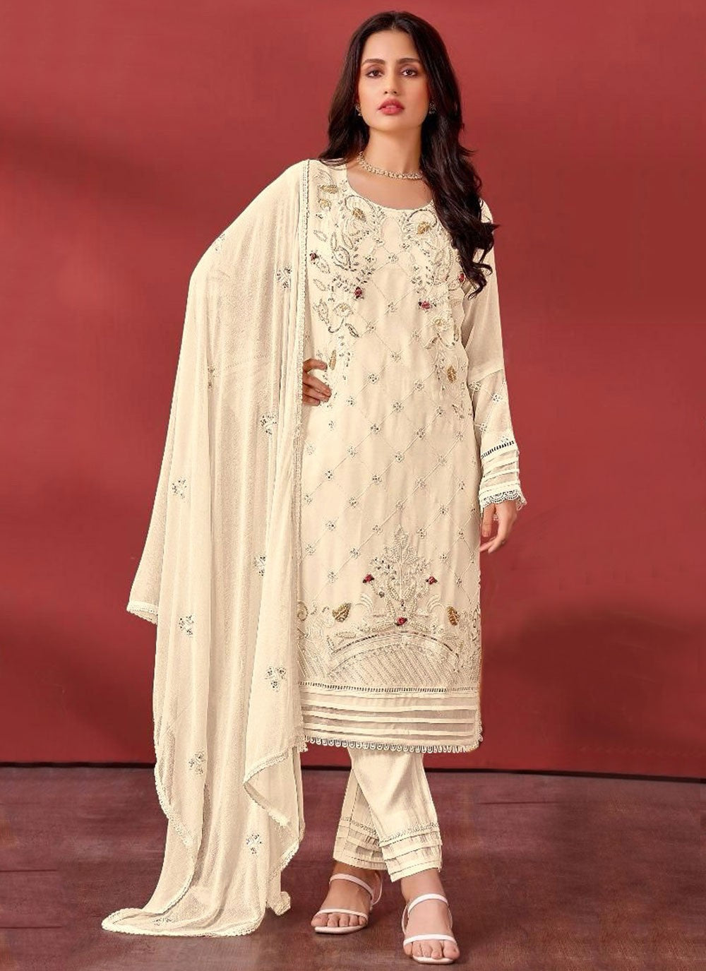 Faux Georgette Salwar Suit - T2818