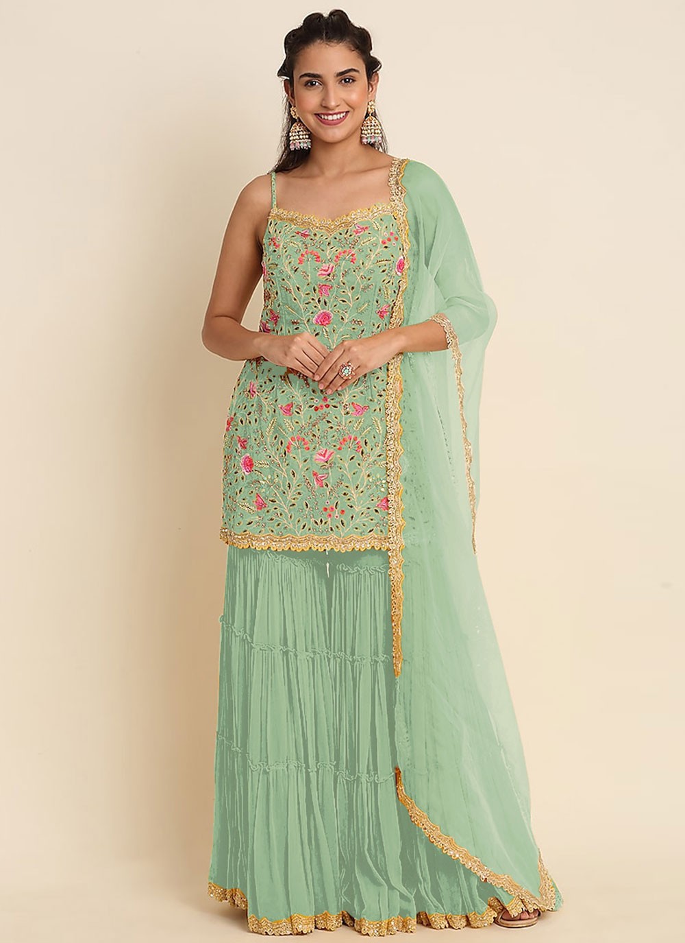 Faux Georgette Salwar Suit - T3343