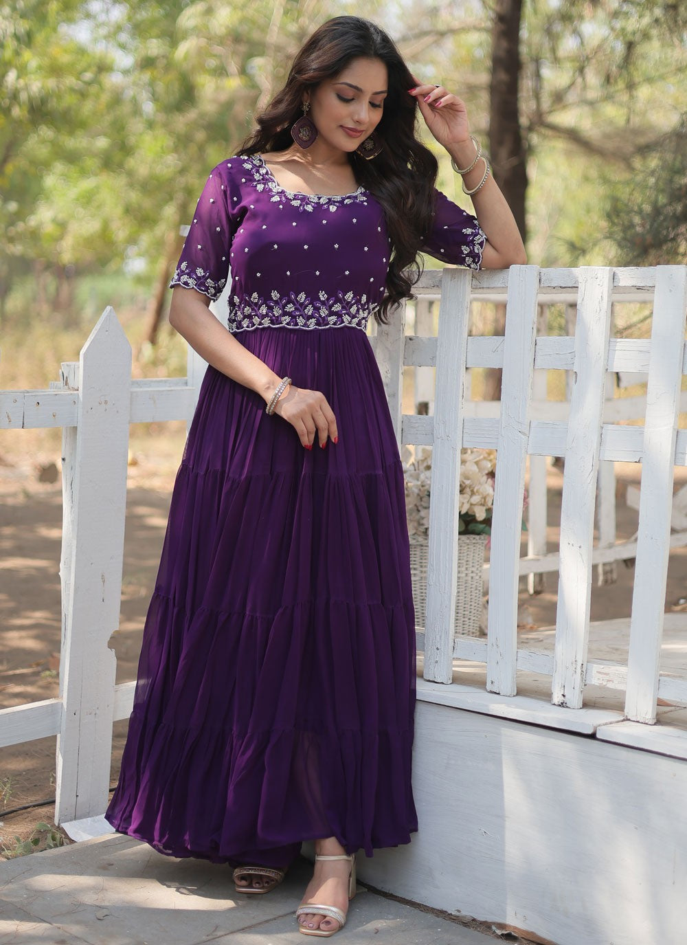 Faux Georgette Gown - G1607