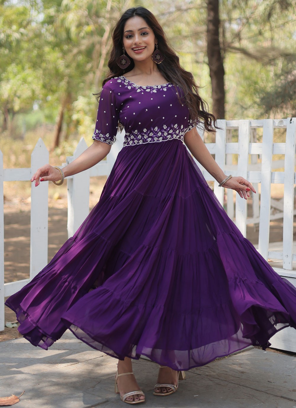 Faux Georgette Gown - G1607