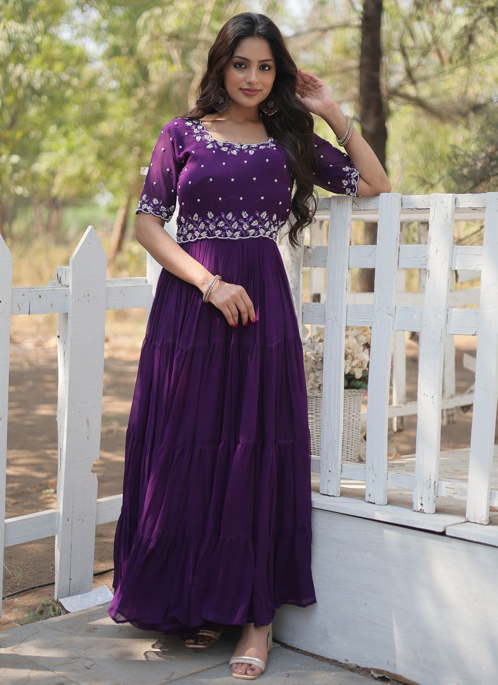 Faux Georgette Gown - G1607