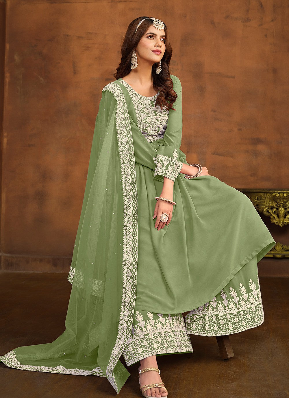 Faux Georgette Salwar Suit - T2124