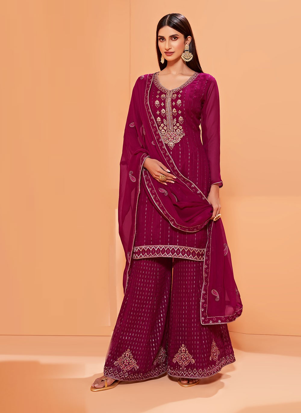 Faux Georgette Pakistani Suit - T667