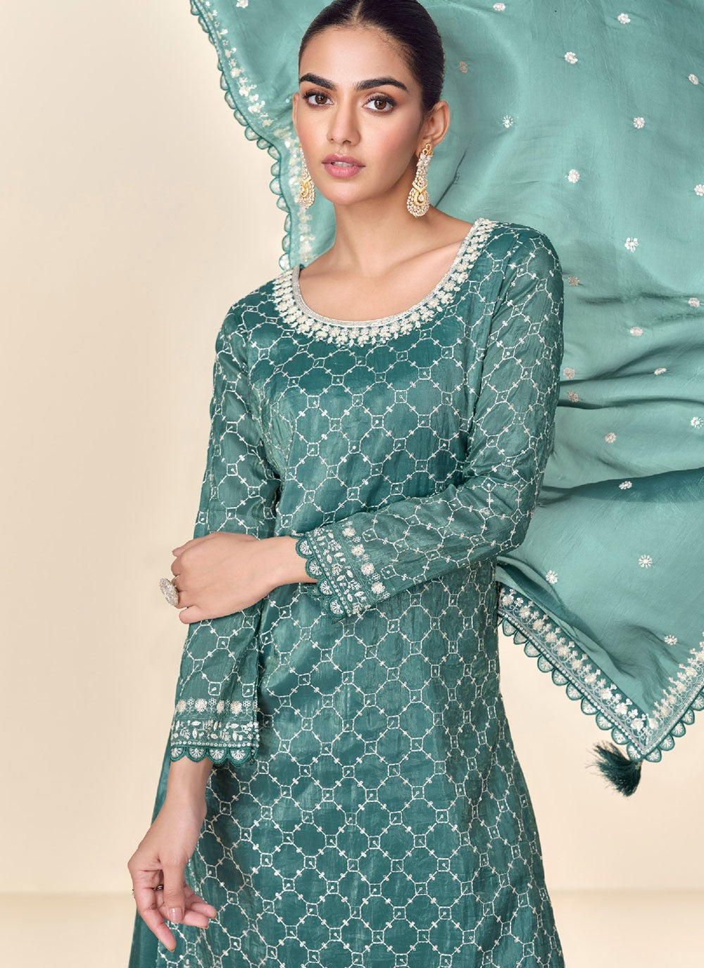 Chinon Salwar Suit - T3800