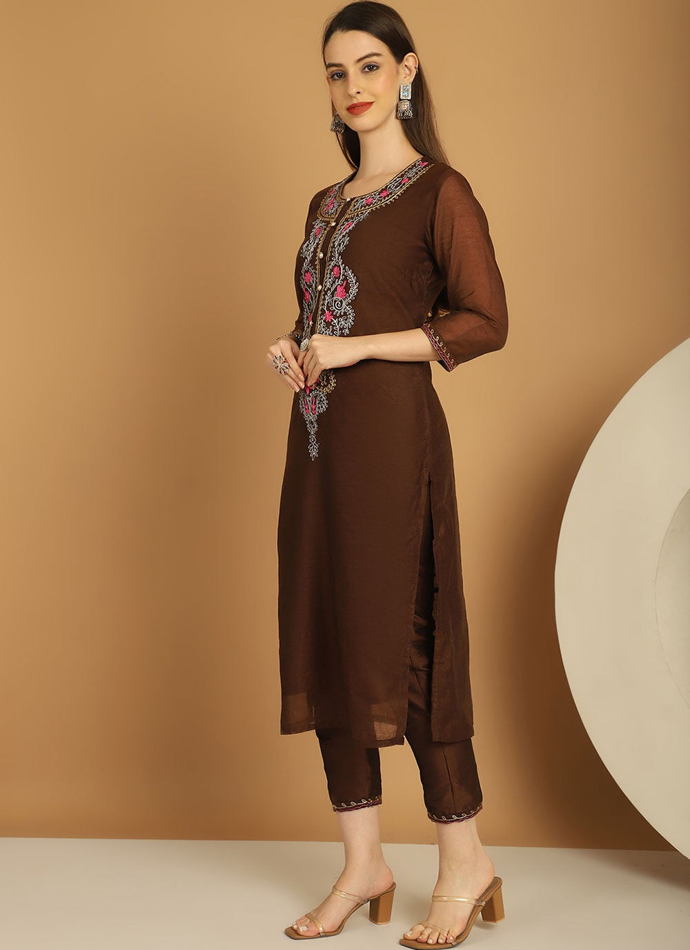 Chanderi Salwar Suit - T1781