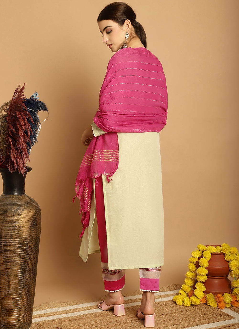 Chanderi Salwar Suit - T1907