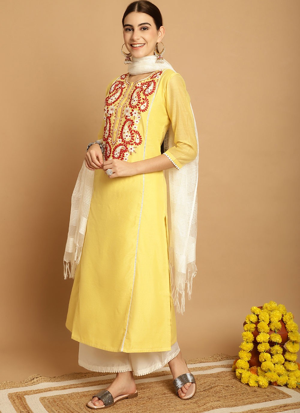 Chanderi Salwar Suit - T1907