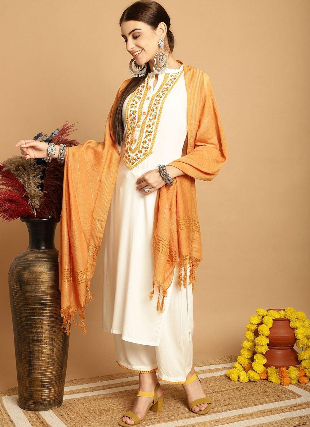 Chanderi Salwar Suit - T1907