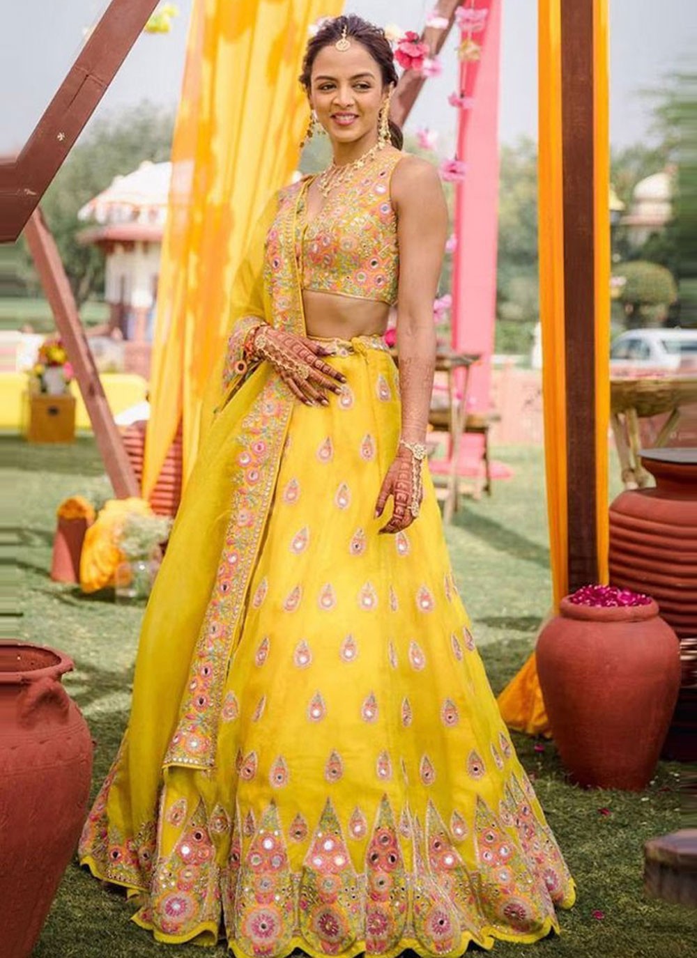 Embroidered Georgette A - Line Lehenga - L2538