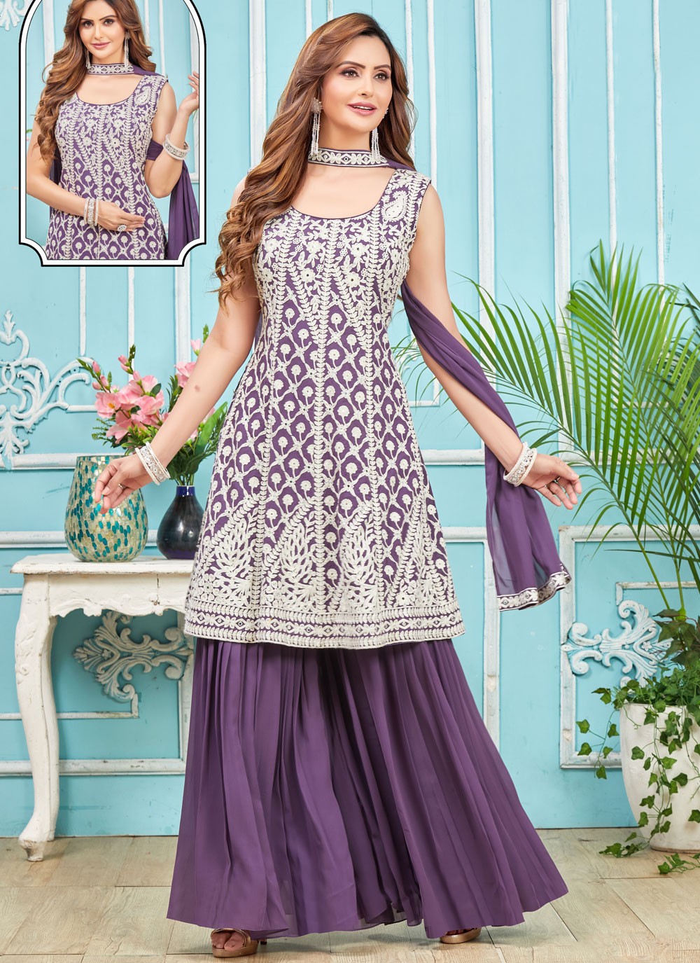 Embroidered Georgette Salwar Suit - T4307