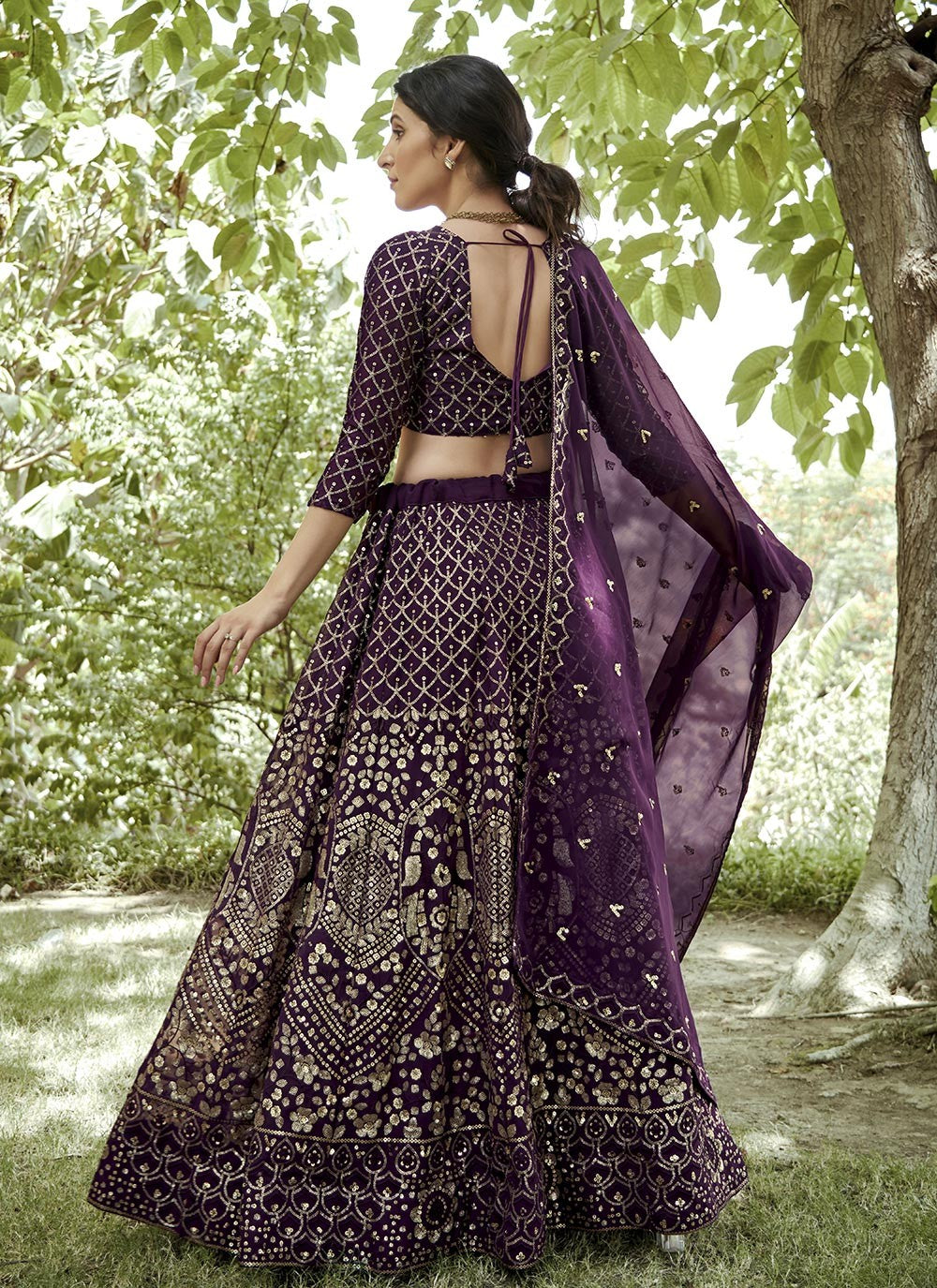 Embroidered Georgette A - Line Lehenga - L2308