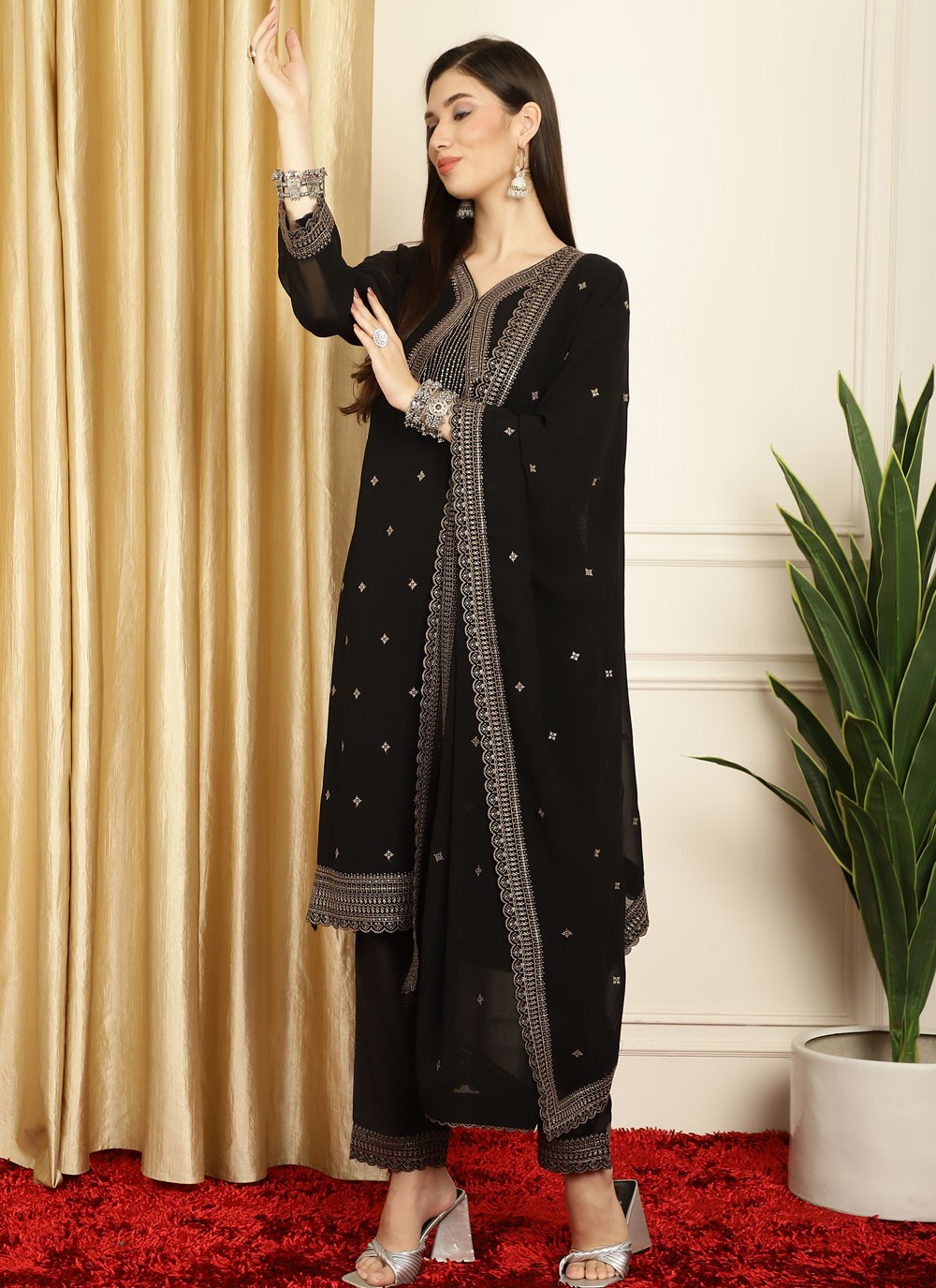 Embroidered Georgette Salwar Suit - T4645