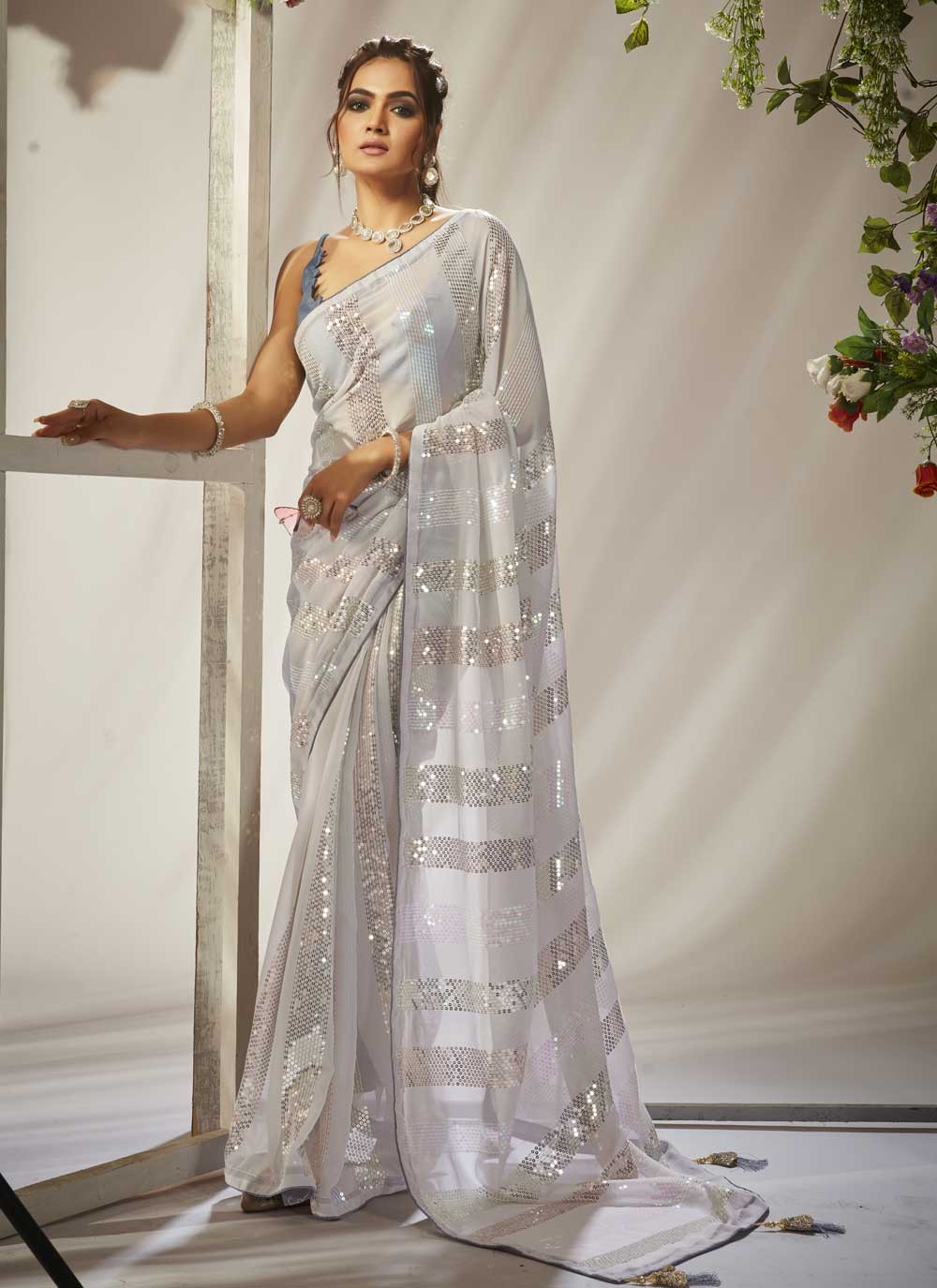 Trendy Designer Georgette Saree - S3625