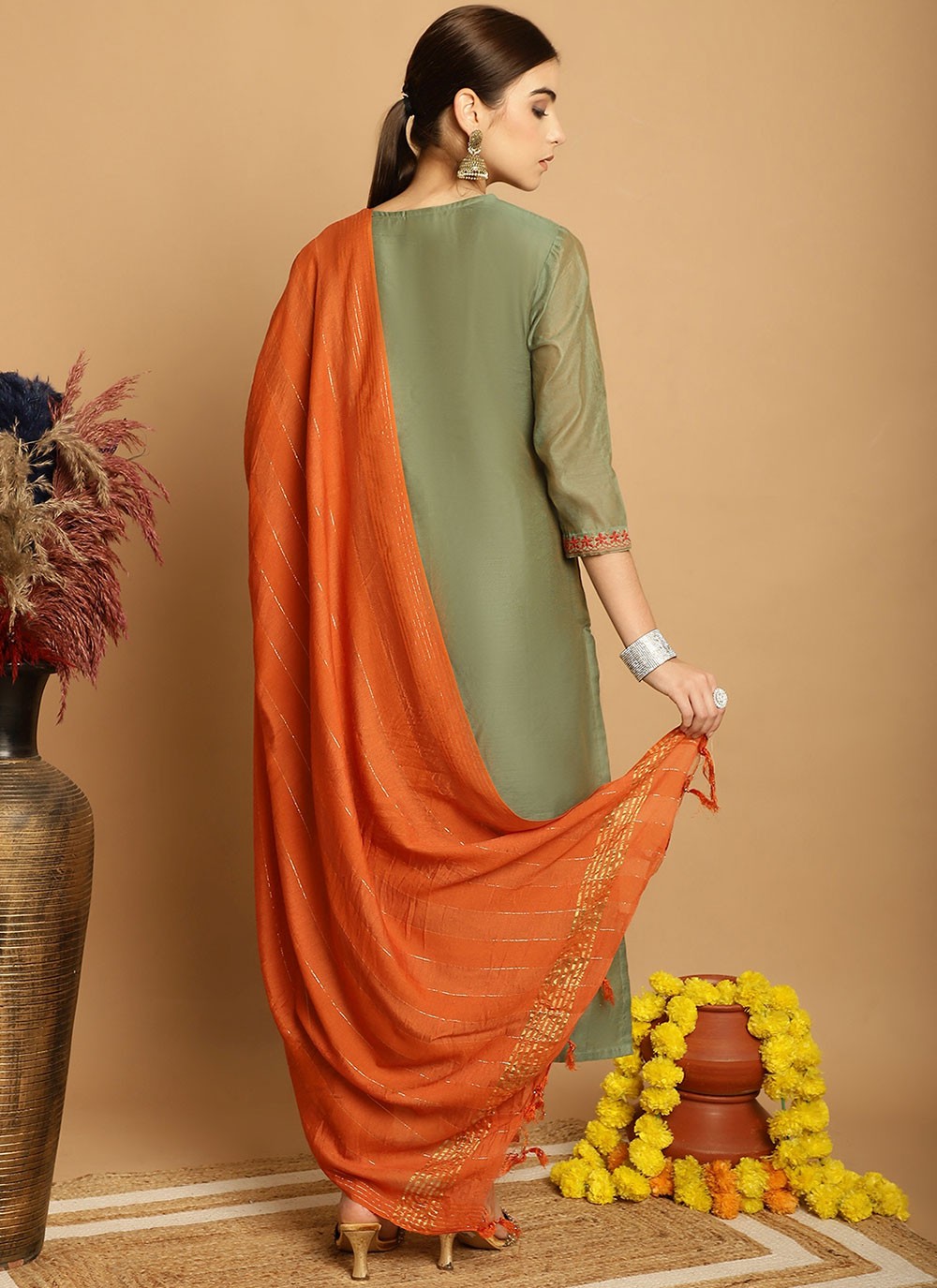 Chanderi Salwar Suit - T1907