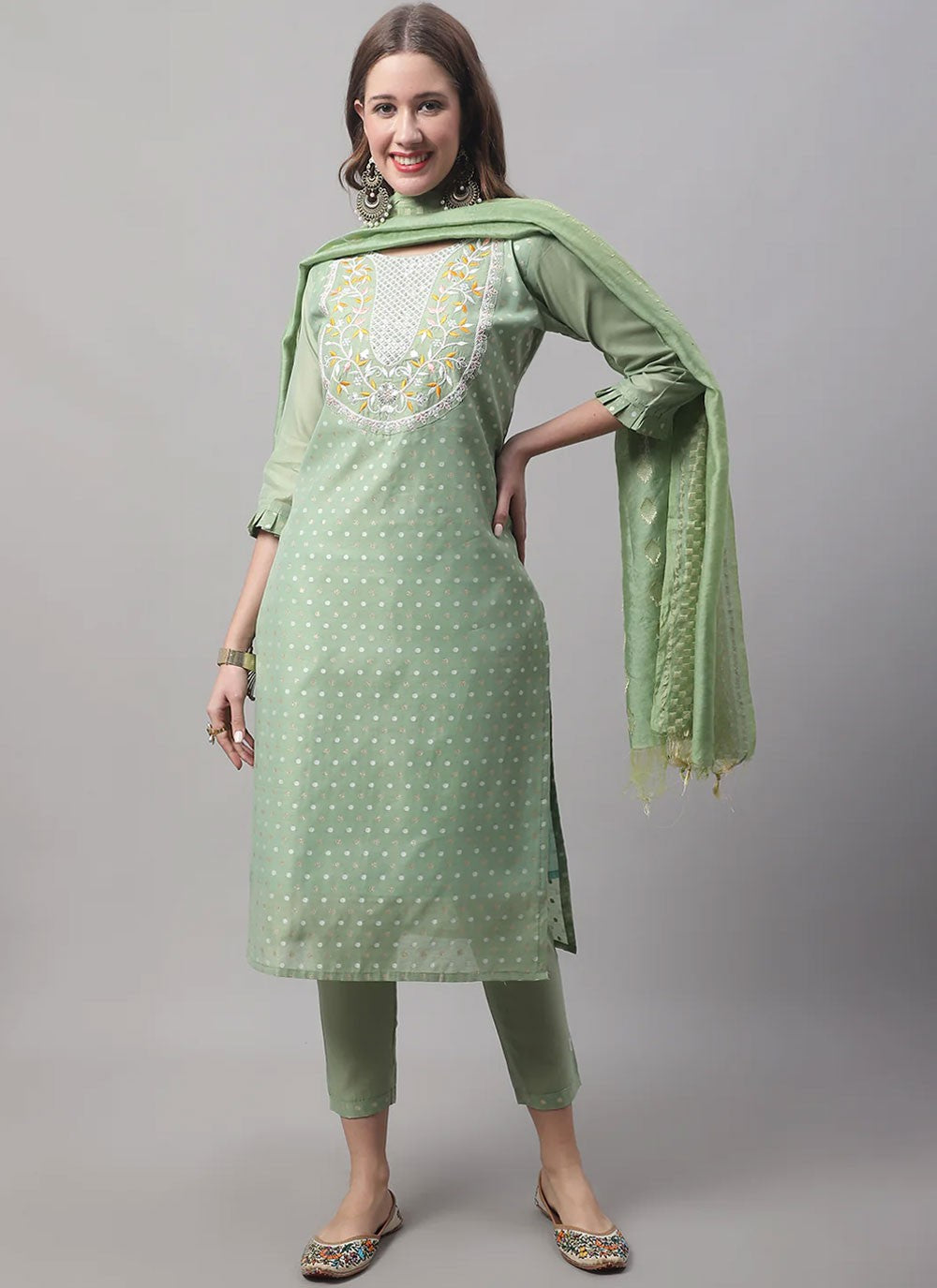 Chanderi Salwar Suit - T1497