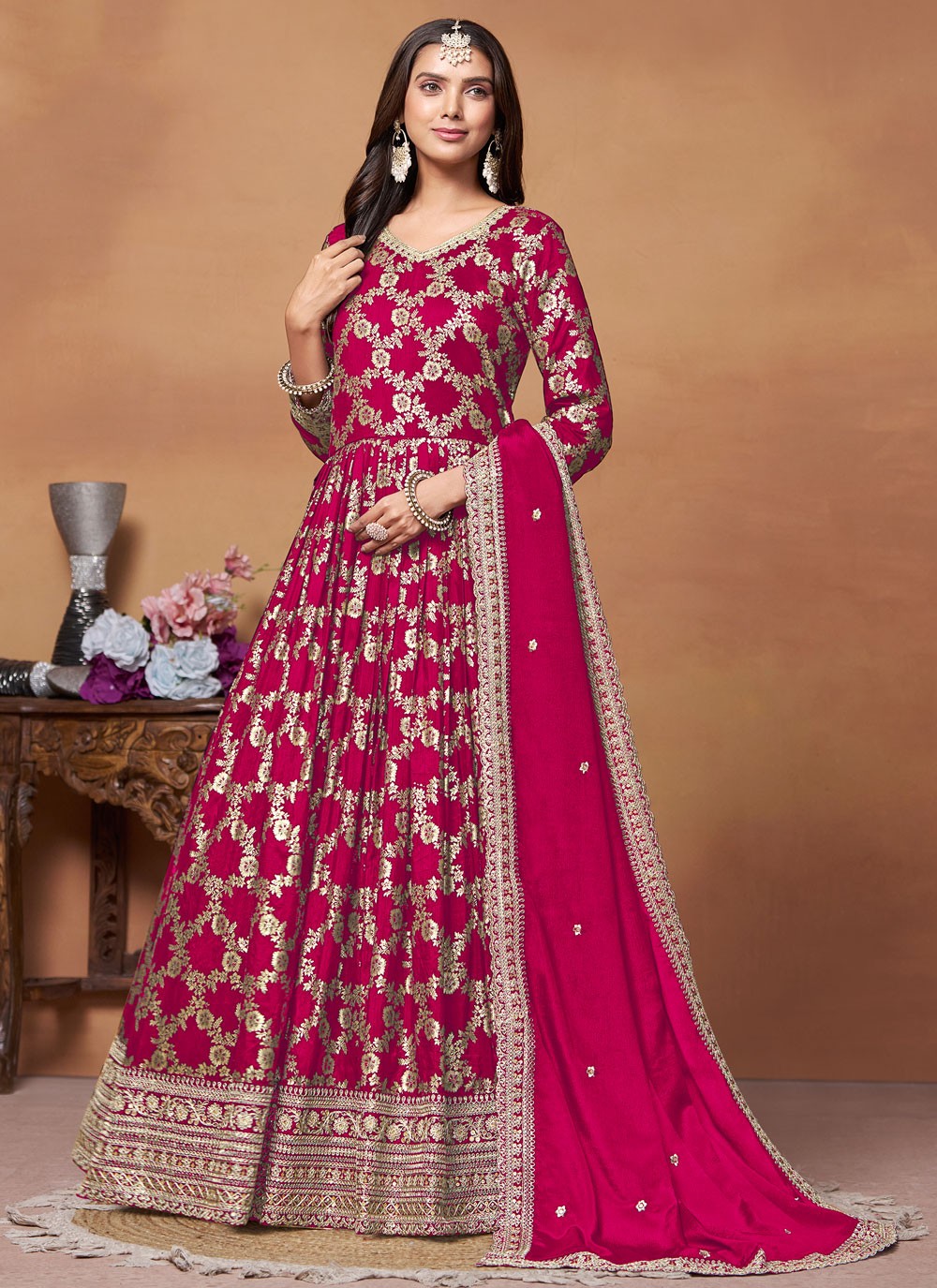 Jacquard Salwar Suit - T2696