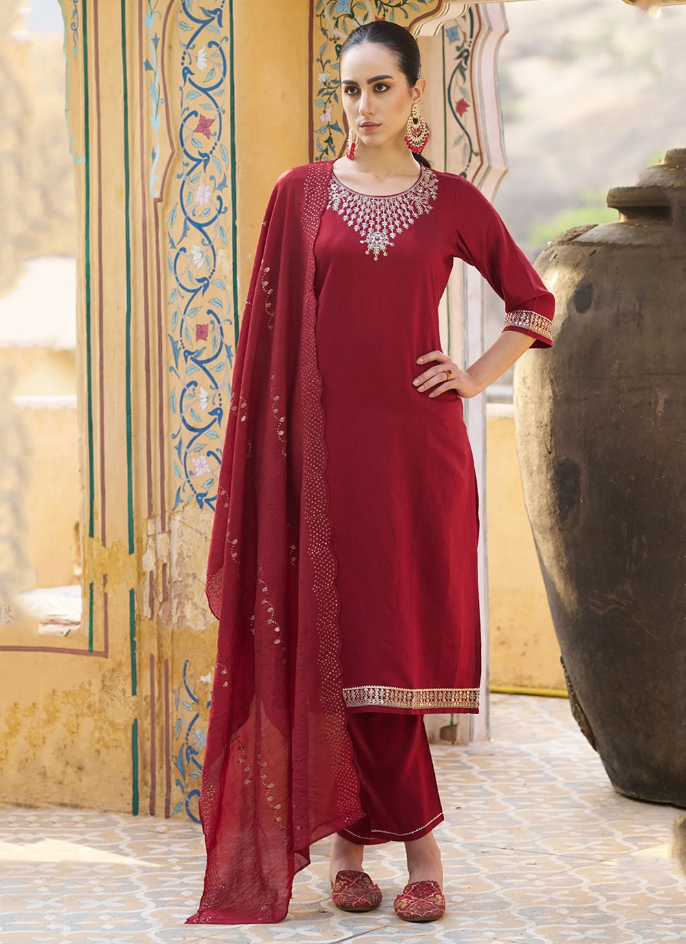 Silk Blend Salwar Suit - T2802