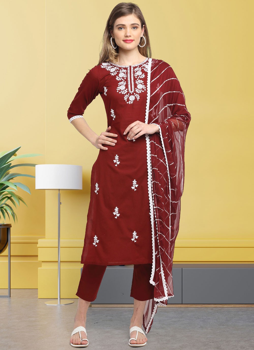 Cotton Pant Style Suit - T1741