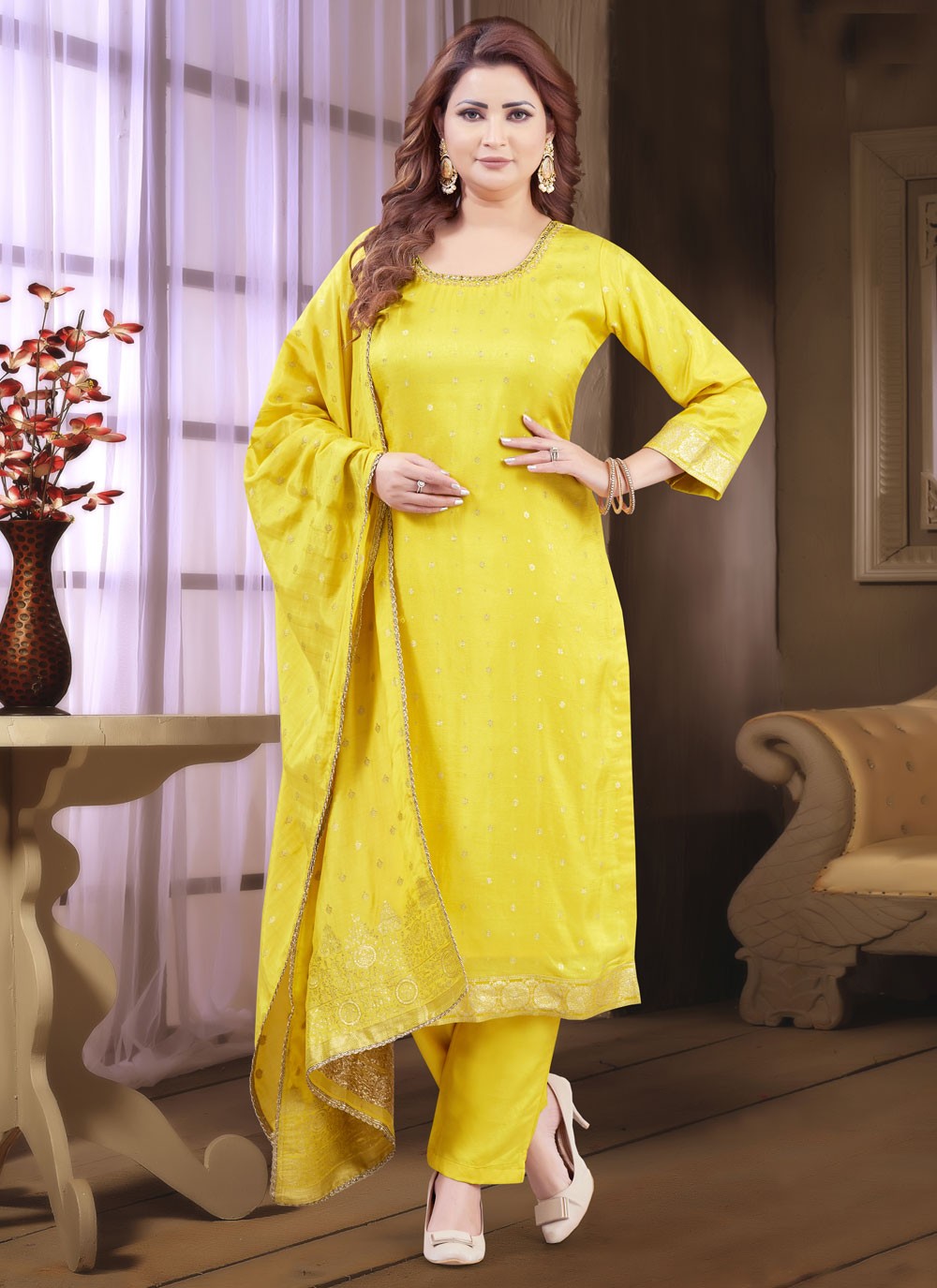 Silk Salwar Suit - T4116