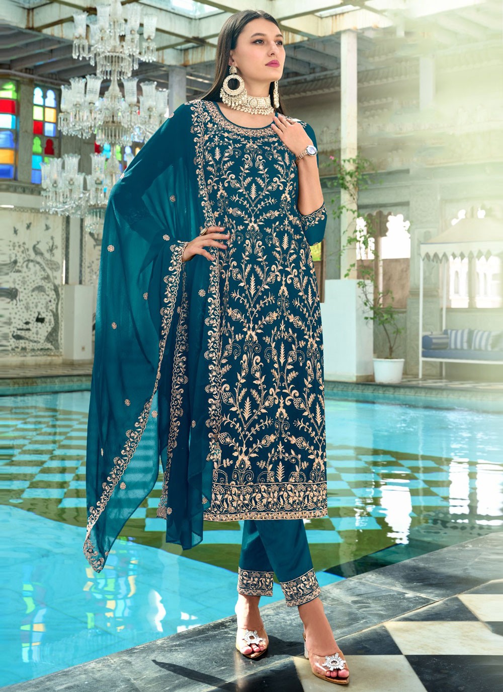 Faux Georgette Salwar Suit - T2749