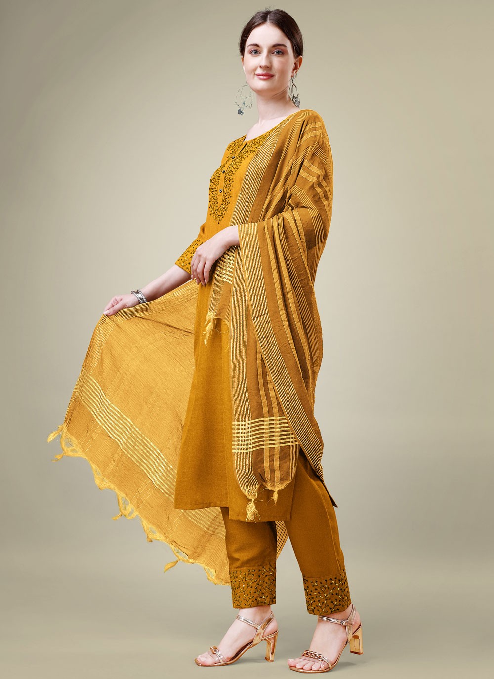 Blended Cotton Salwar Suit - T2419