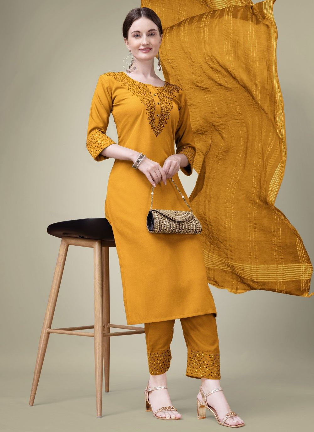 Blended Cotton Salwar Suit - T2419