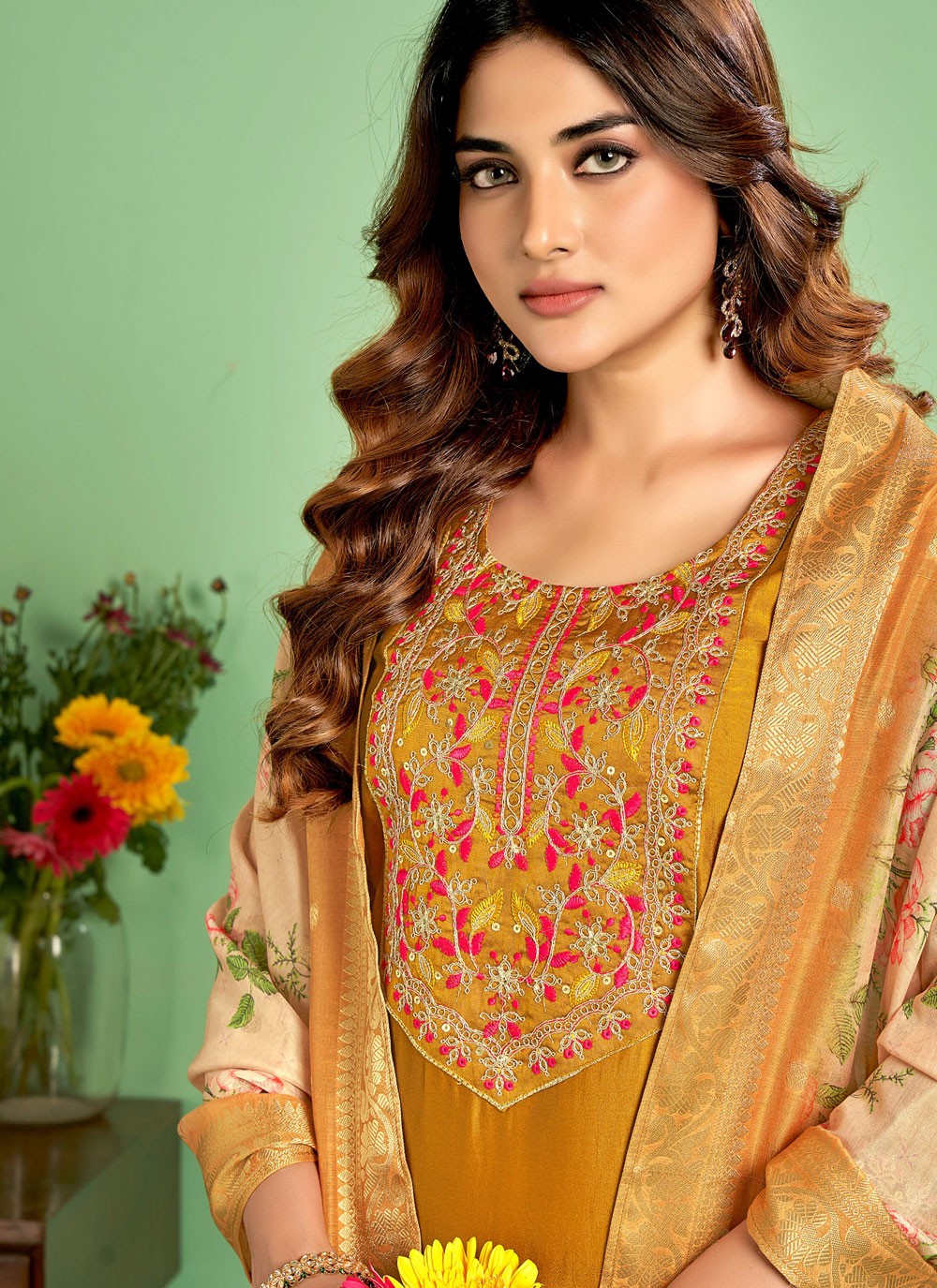 Silk Salwar Suit - T3724