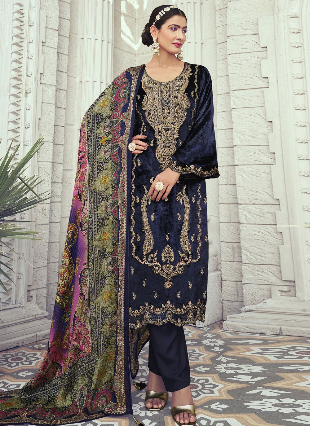 Velvet Salwar Suit - T1723