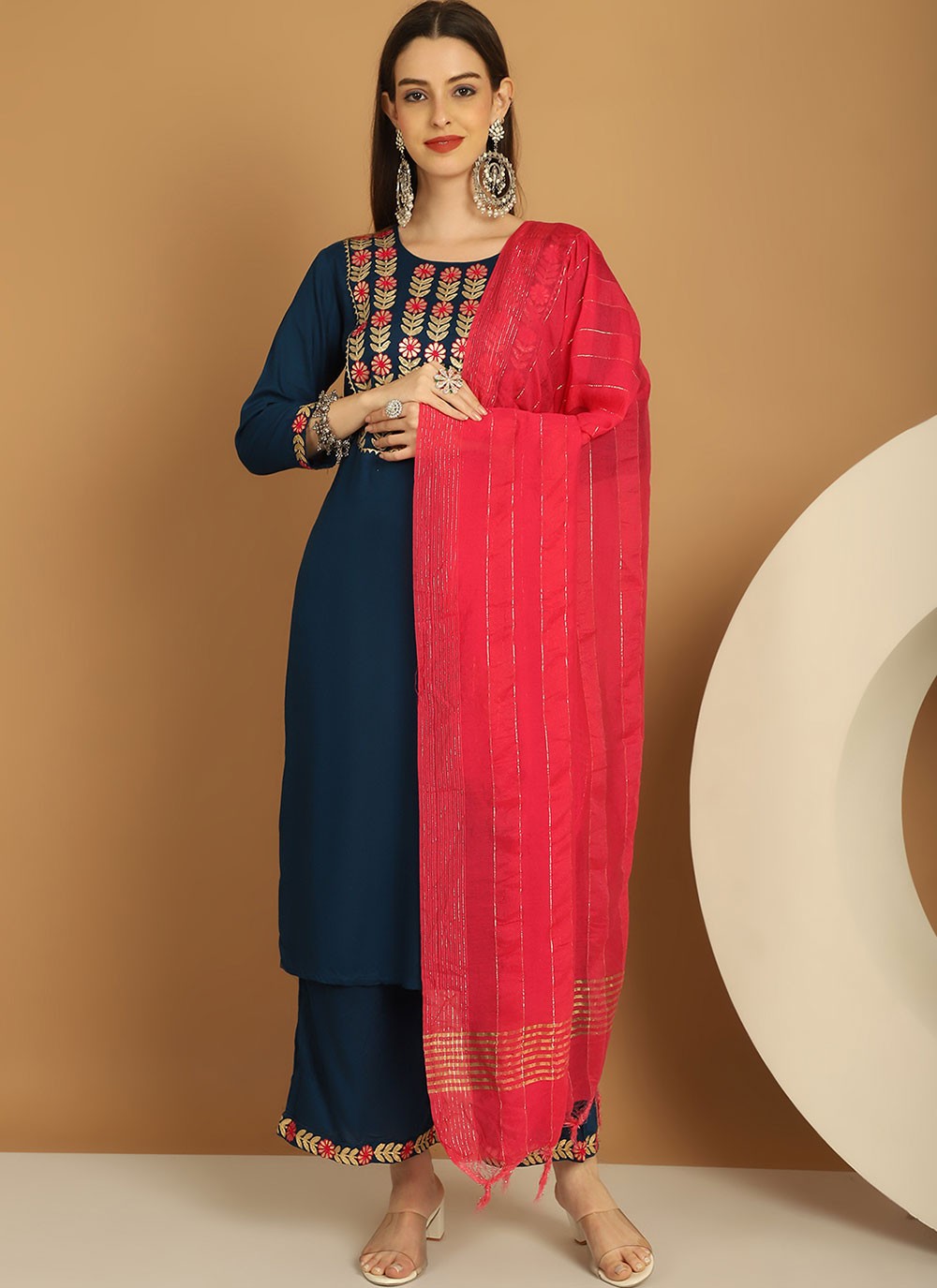 Chanderi Salwar Suit - T1781