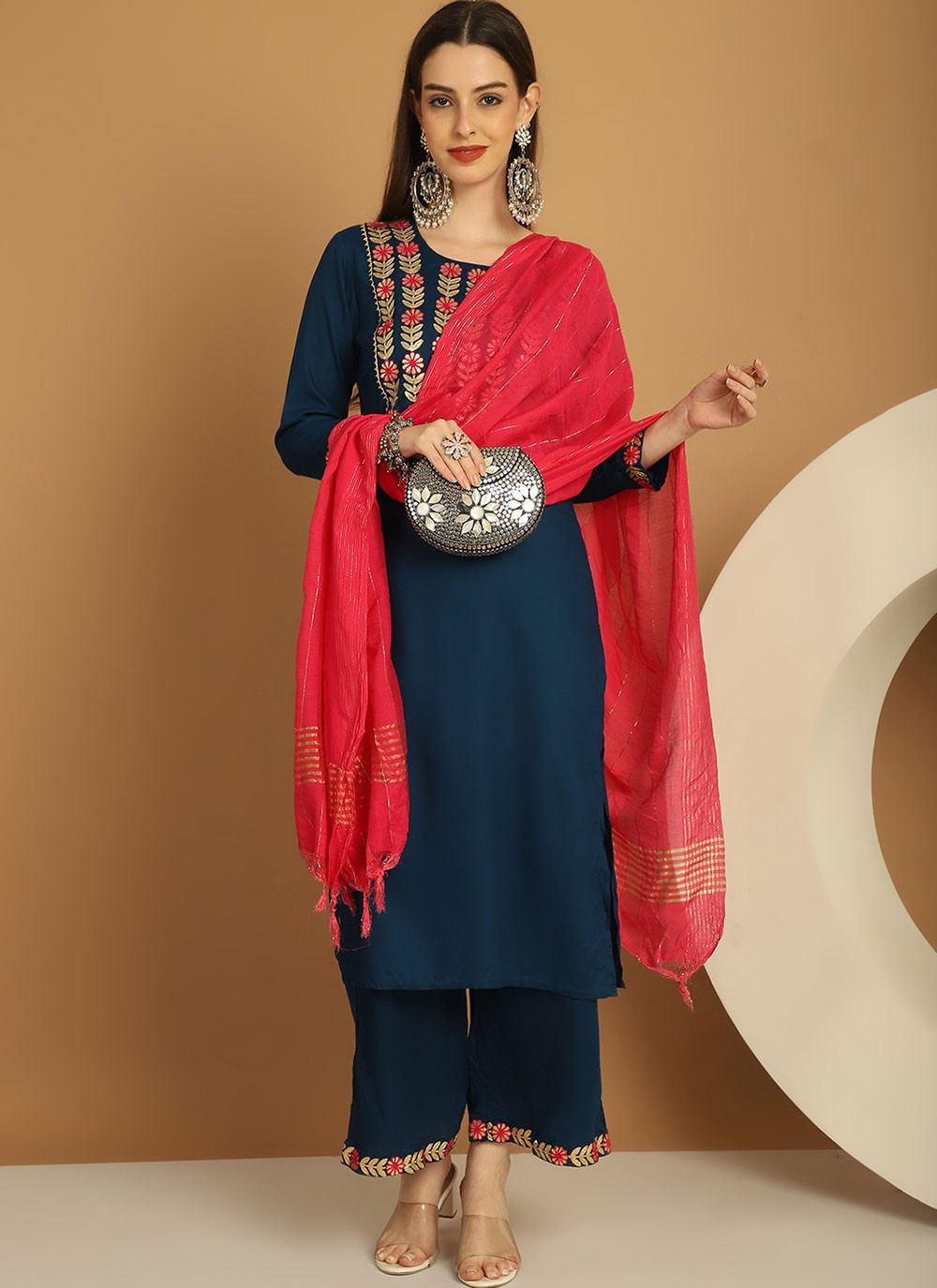 Chanderi Salwar Suit - T1781