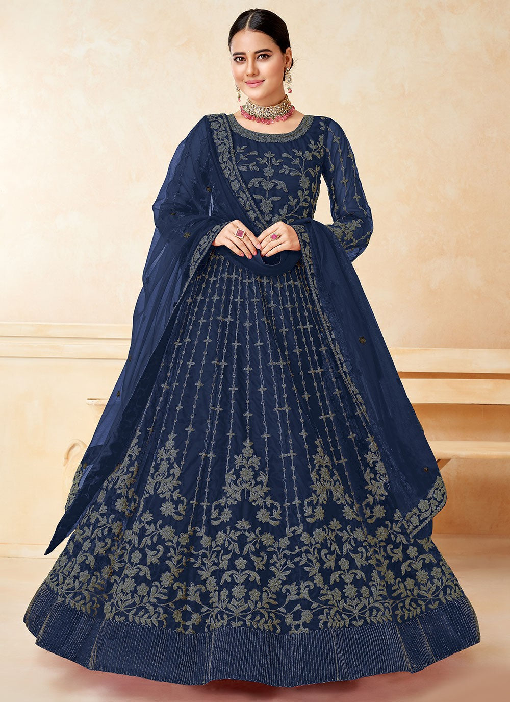 Net Salwar Suit - T948