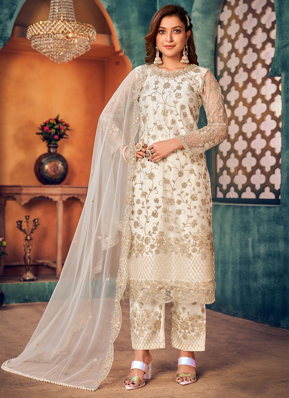 Net Salwar Suit - T693