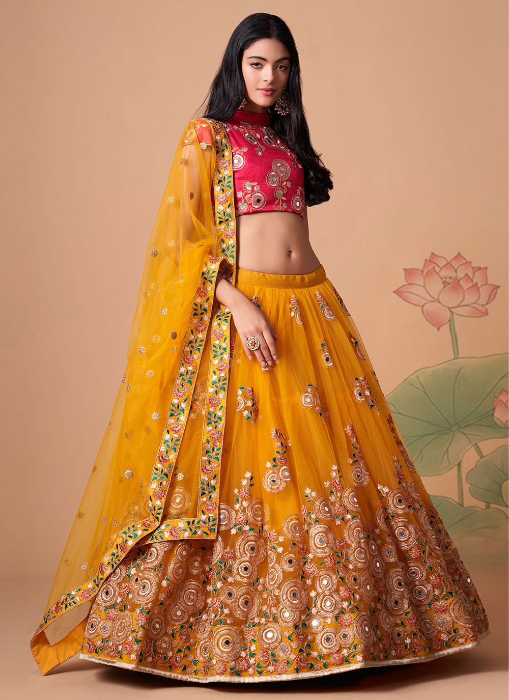 Dori Work Net A - Line Lehenga - L0777