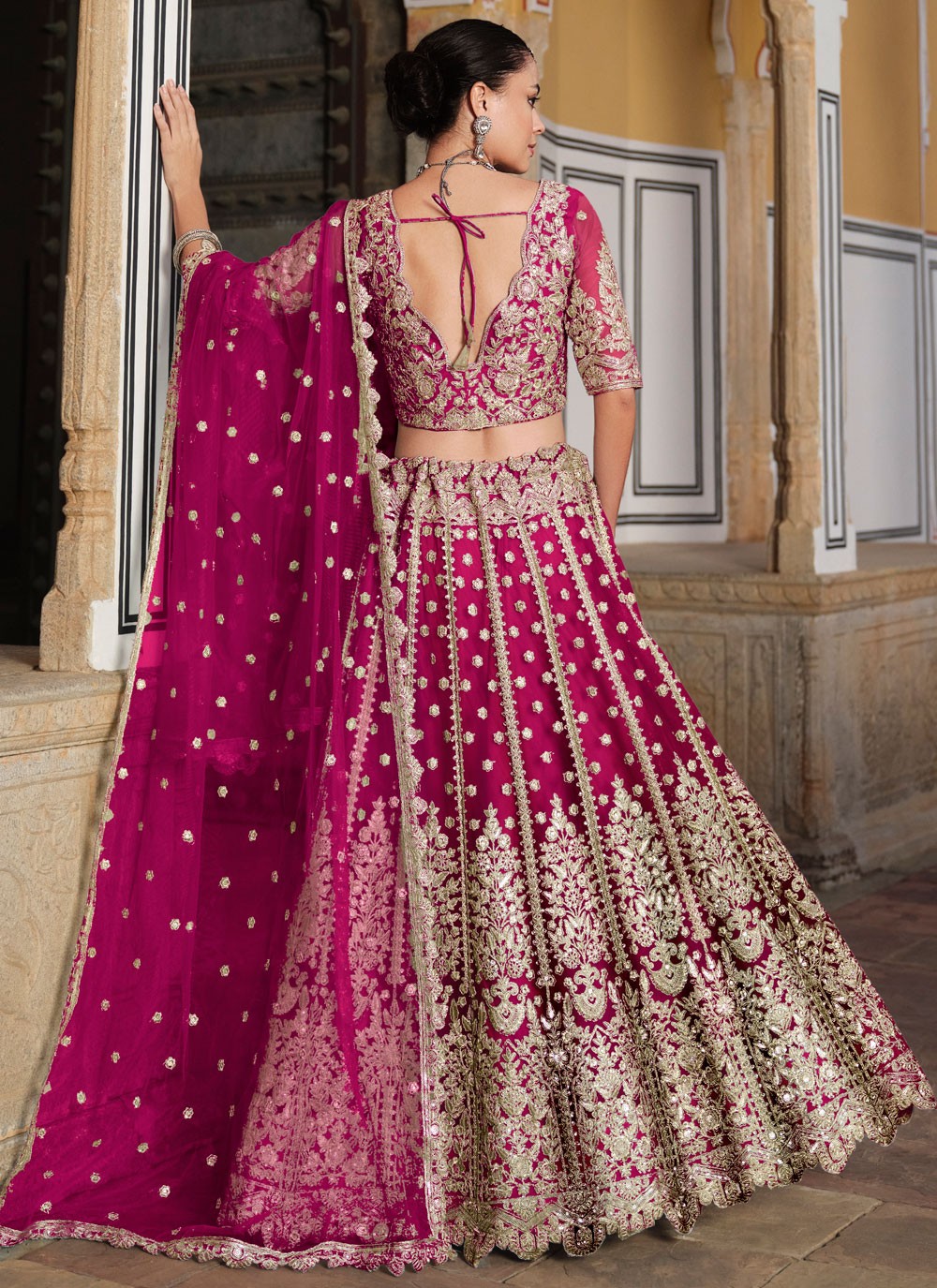 Dimond Net Lehenga - L3186