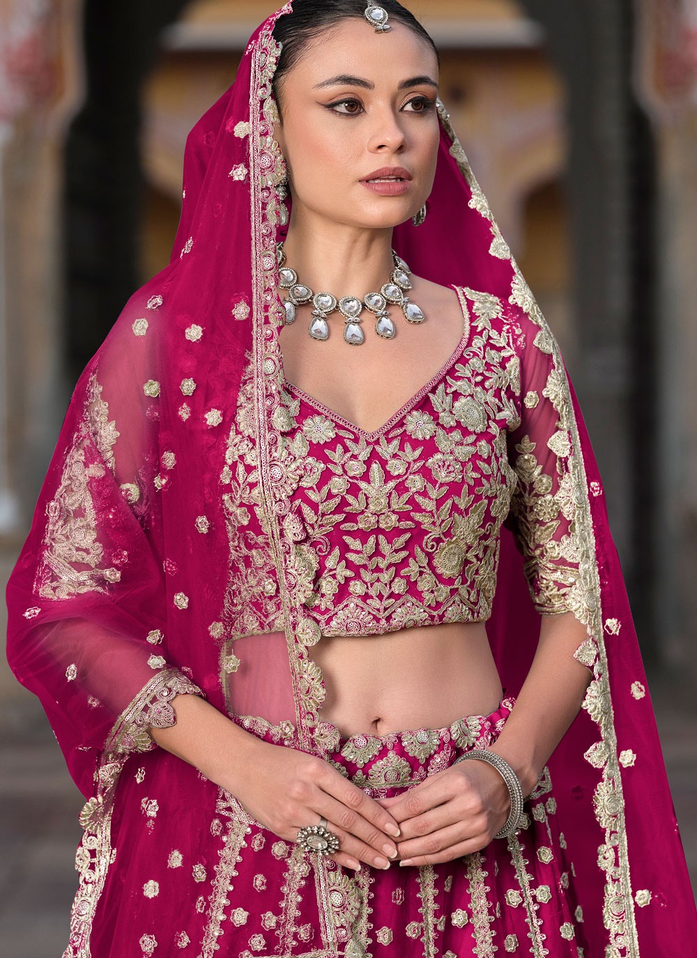 Dimond Net Lehenga - L3186