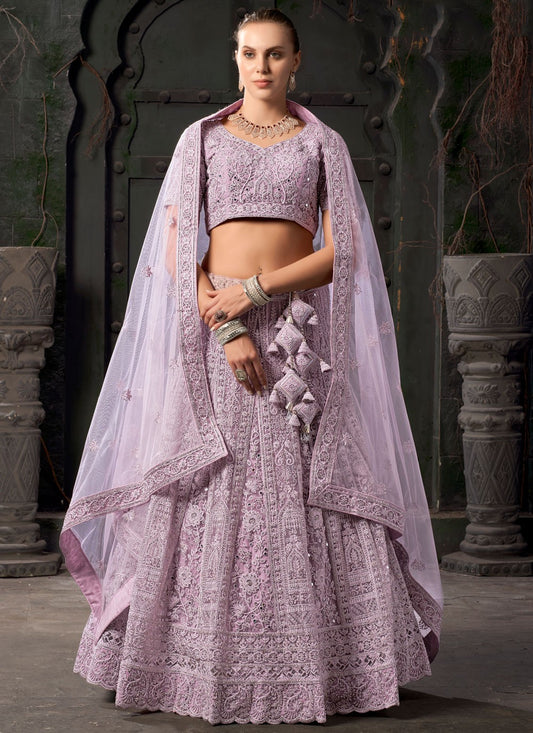 Embroidered Net Readymade Lehenga Choli - L2304