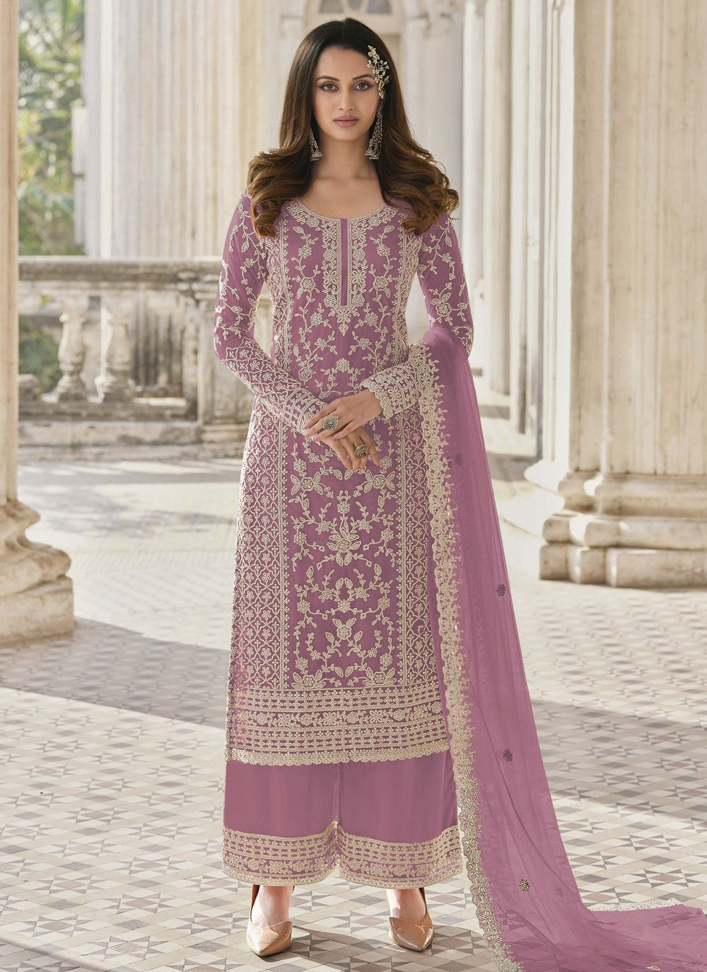 Net Salwar Suit - T2158