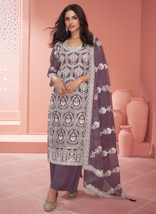 Organza, Silk Salwar Suit - T2578